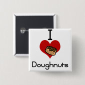 I愛ハートドーナツ 缶バッジ (正面&裏面)