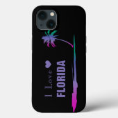 I愛フロリダパープルカラフルケースメイトiPhone Ca Case-Mate iPhoneケース (裏面)