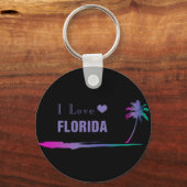 I愛フロリダパープルキーカラフルチェーン キーホルダー (正面)