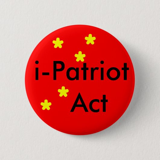 I愛国者法 缶バッジ (正面)