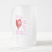 I愛私のママ フロストグラスビールジョッキ (正面左)