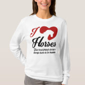 I愛/ハート馬 Tシャツ (正面)