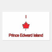 I愛PEIプリンスエドワード島 長方形シール (正面)