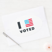 I投票シール 楕円形シール (封筒)