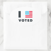 I投票シール 楕円形シール (バッグ)