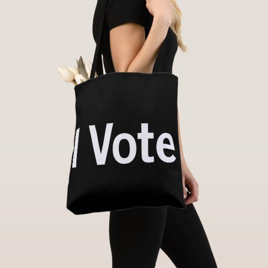 I投票トート – ホワイト文字 トートバッグ (クローズアップ)