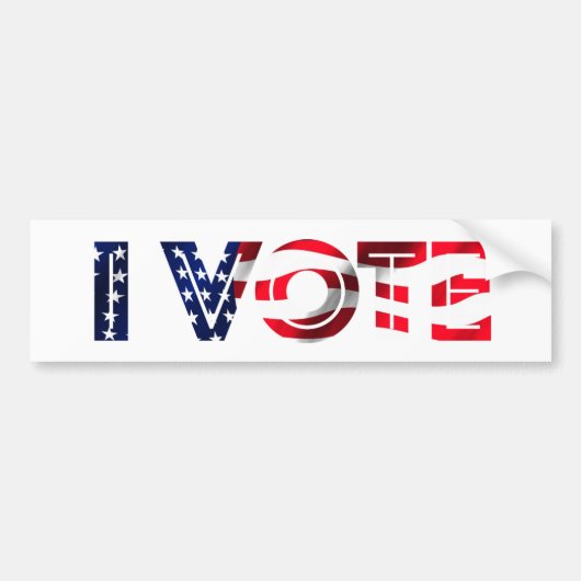 I投票 バンパーステッカー (正面)