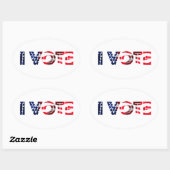 I投票 楕円形シール (シート)