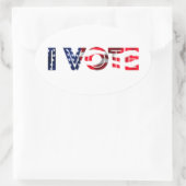 I投票 楕円形シール (バッグ)