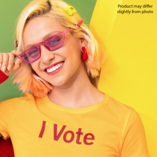 I投票Tシャツ – 赤文字 Tシャツ