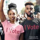 I投票Tシャツ – 赤文字 Tシャツ