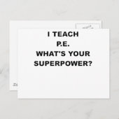 I教え P.E. WHATS YOUR SUPERPOWER.PNG ポストカード (正面/裏面)