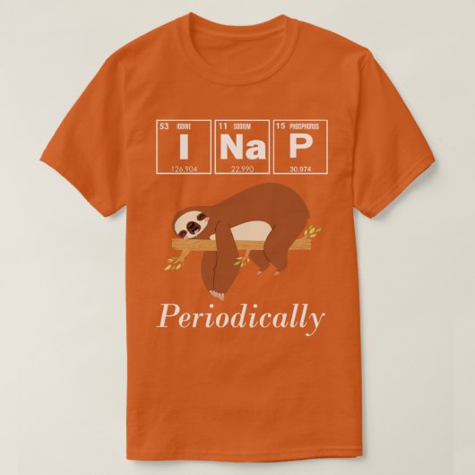 I昼寝は定期的おもしろいに科学を怠る Tシャツ (デザイン正面)