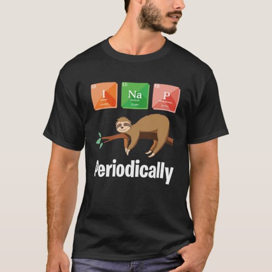 I昼寝定期的に科学者が怠ける Tシャツ (正面)