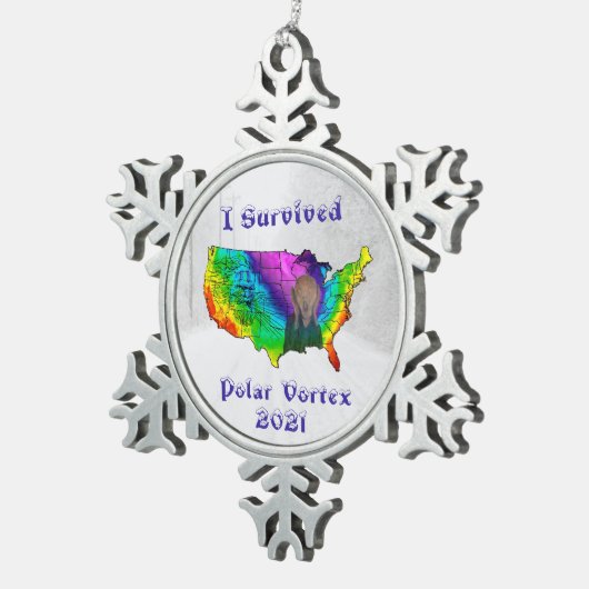 I極生き延び渦2021 スノーフレークピューターオーナメント (右)