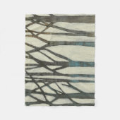 I樺の木の行 フリースブランケット (正面)