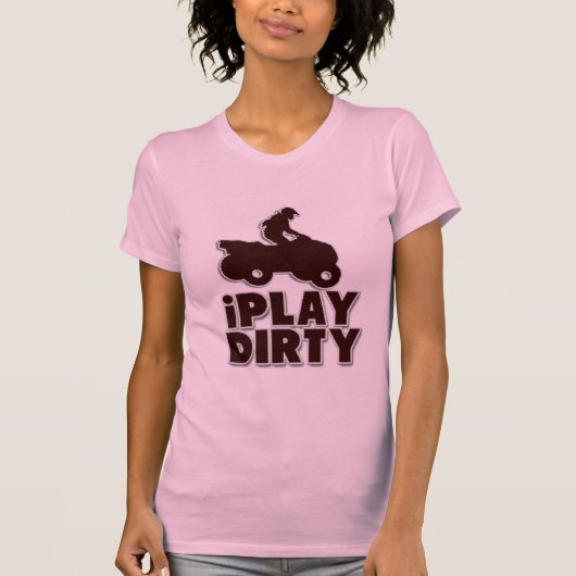 I汚遊いモトおもしろいクロスダートバイク Tシャツ (正面)