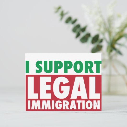 I法的移民を支援する ポストカード (スタンド正面)