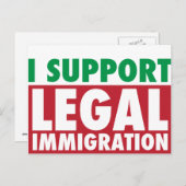 I法的移民を支援する ポストカード (正面/裏面)