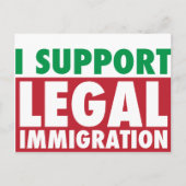 I法的移民を支援する ポストカード (正面)