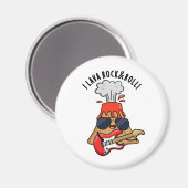 I溶岩とロール火山おもしろいのプン マグネット (正面/裏面)