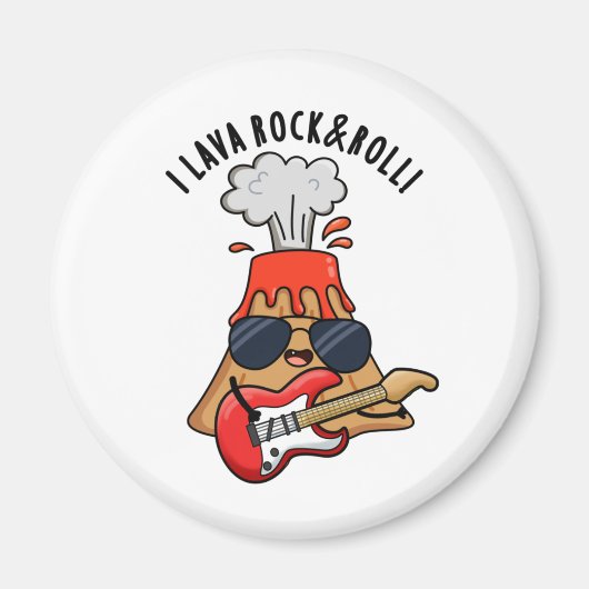 I溶岩とロール火山おもしろいのプン マグネット (正面)