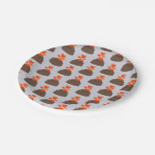 I溶岩ユーかわいい火山 ペーパープレート (アングル)