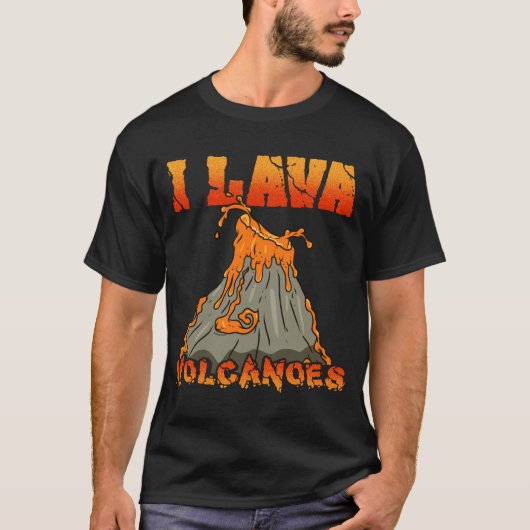 I溶岩火山の地質学火山の恋人 Tシャツ (正面)