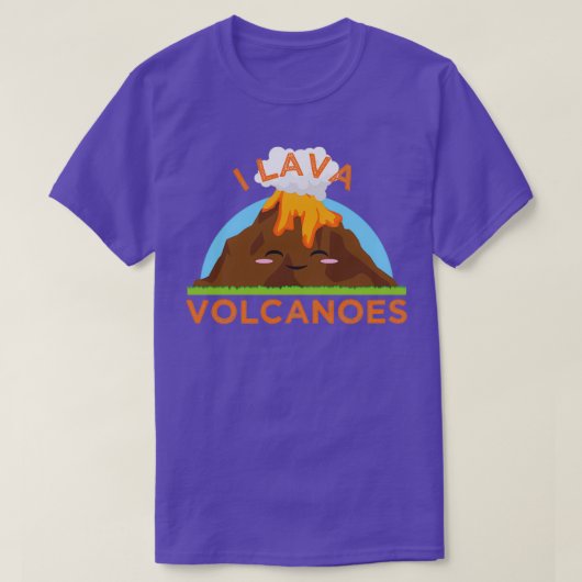 I溶岩火山ジオロジストミナロロジー結晶 Tシャツ (デザイン正面)