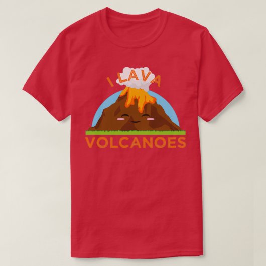 I溶岩火山地質学者グラフィック鉱物学の叫び Tシャツ (デザイン正面)