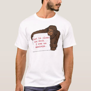 I猿を所有する無しため Tシャツ