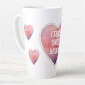 I甘教えいハートスヴァレンティーズの日ドーピング文字マグ カフェラテマグ (左アングル)