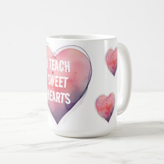 I甘教えいハートスヴァレンティーズの日ドーピング文字マグ コーヒーマグカップ (正面右)