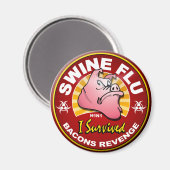I生き延び The Swine Influ Pandemic - H1N1ウイルス マグネット (正面/裏面)