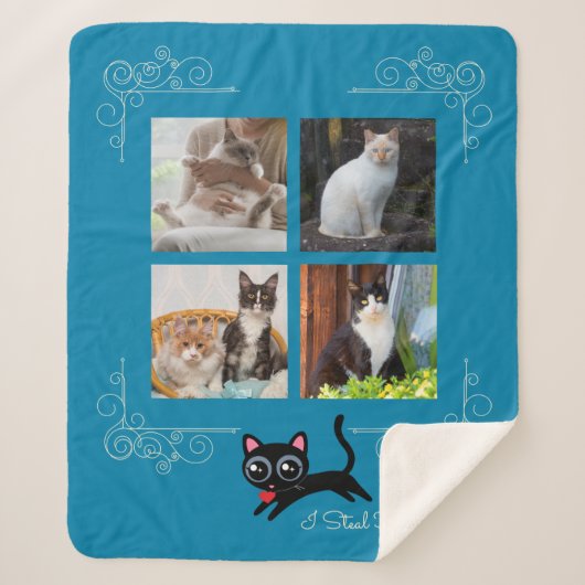I盗むハートカスタム写真 シェルパブランケット (正面)
