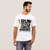 I睾丸癌の認識度のために走られて Tシャツ (正面フル)