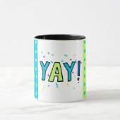 I祝 Yay I Graduity - Dots Blue Green Mug マグカップ (中央)