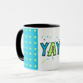 I祝 Yay I Graduity - Dots Blue Green Mug マグカップ (正面左)