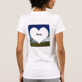 I私のハートのGiauのパス山のドロマイトイタリアを残しました Tシャツ (裏面)