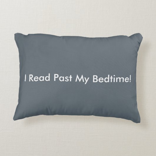 I私の就寝時間の枕を過ぎて読まれて アクセントクッション (裏面)