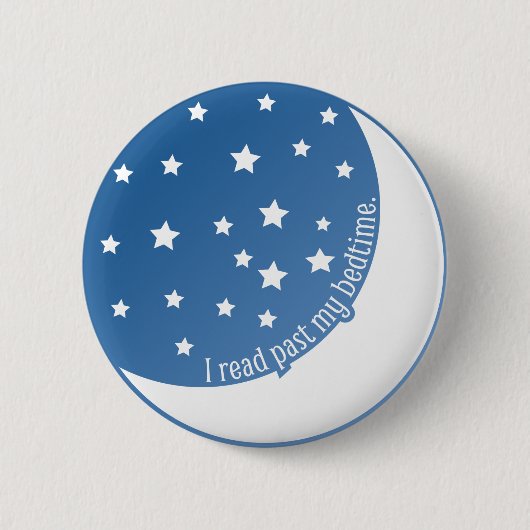 I私の就寝時間の様式化されたグラフィックPinボタンを過ぎて読まれて 缶バッジ (正面)