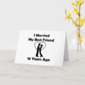 I私の親友16年前に結婚した カード (黄色い花)