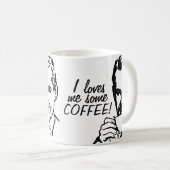 I私をコーヒー愛します コーヒーマグカップ (正面右)