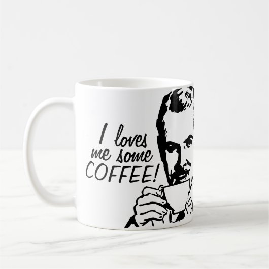 I私をコーヒー愛します コーヒーマグカップ (左)