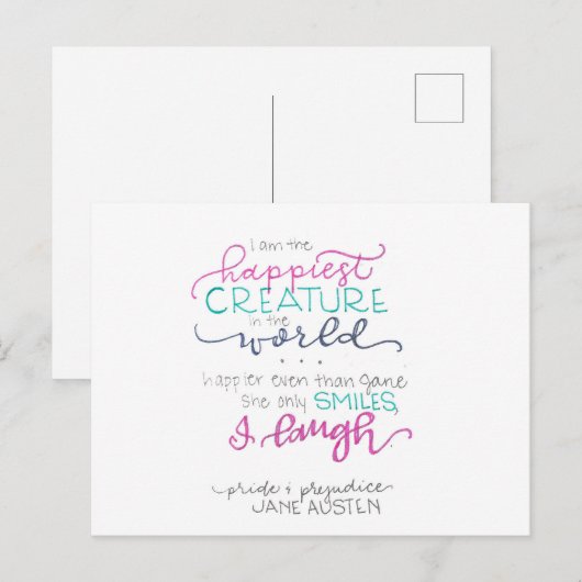 I笑い – プライド&偏見 ポストカード (正面/裏面)