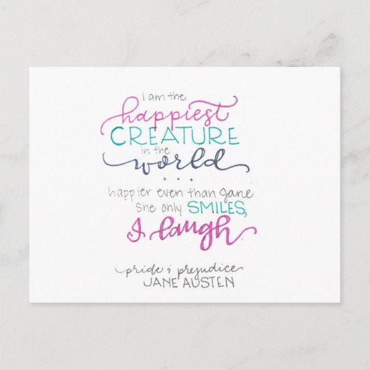 I笑い – プライド&偏見 ポストカード (正面)