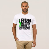 I精神衛生の認識度のために走られて Tシャツ (正面フル)