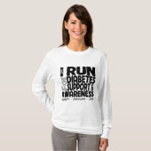I糖尿病の認識度のために走られて Tシャツ (正面フル)