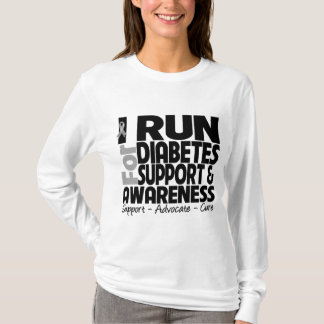 I糖尿病の認識度のために走られて Tシャツ