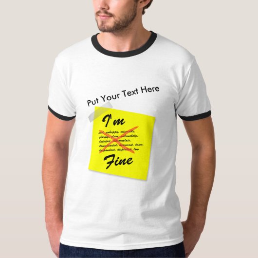 I'素晴らし Post-it Note Tシャツ (正面)